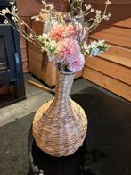 Rieten vaas, Overige kleuren, Ophalen of Verzenden, Minder dan 50 cm, Glas