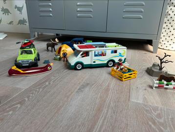 Playmobil camper, kampeer set, familieauto, paarden beschikbaar voor biedingen
