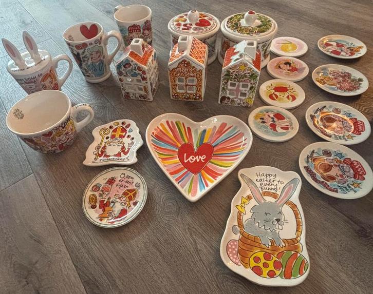 Blond divers Sinterklaas, Kerst enz, Huis en Inrichting, Woonaccessoires | Onderzetters, Zo goed als nieuw, Glas of Kopje, Ophalen of Verzenden