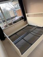 Ikea bed 160x200 met auping spiraal bodem., Ophalen, Gebruikt, Wit, Tweepersoons