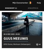 Guus Meeuwis (13-12-25) 2x Golden Circle Staanplaatsen, Tickets en Kaartjes, Twee personen, December