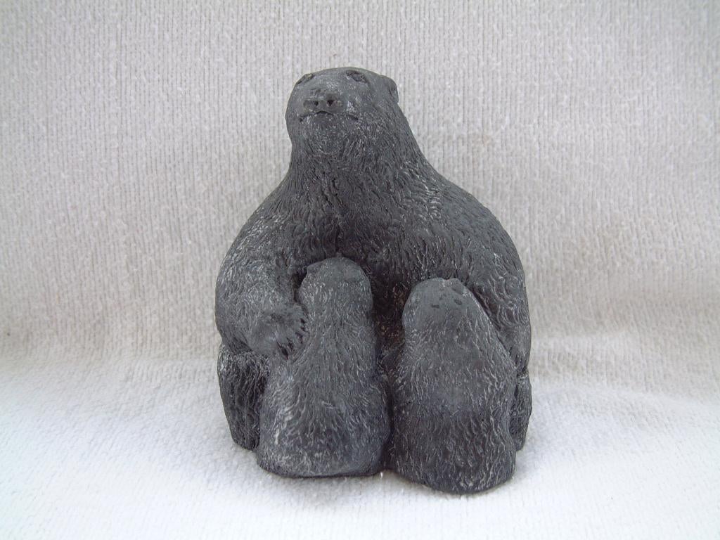 Gaaf beeldje Beer Beren Wolf sculptures Canada, Ophalen of Verzenden, Zo goed als nieuw, Dier