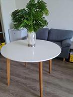 Witte ronde tafel, Huis en Inrichting, Ophalen, Gebruikt, 50 tot 100 cm, Kunststof