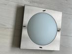Plafondlamp zilver modern in goede staat, Ophalen, Zo goed als nieuw, Glas, Modern
