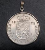 Grote zilveren 10GULDEN munt Juliana 1973 in zilver montuur, Koningin Juliana, Zilver, Losse munt, Overige waardes