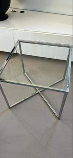 Glazen Bijzettafel - Stijlvol & Modern, Ophalen of Verzenden, Zo goed als nieuw, Vierkant, Glas
