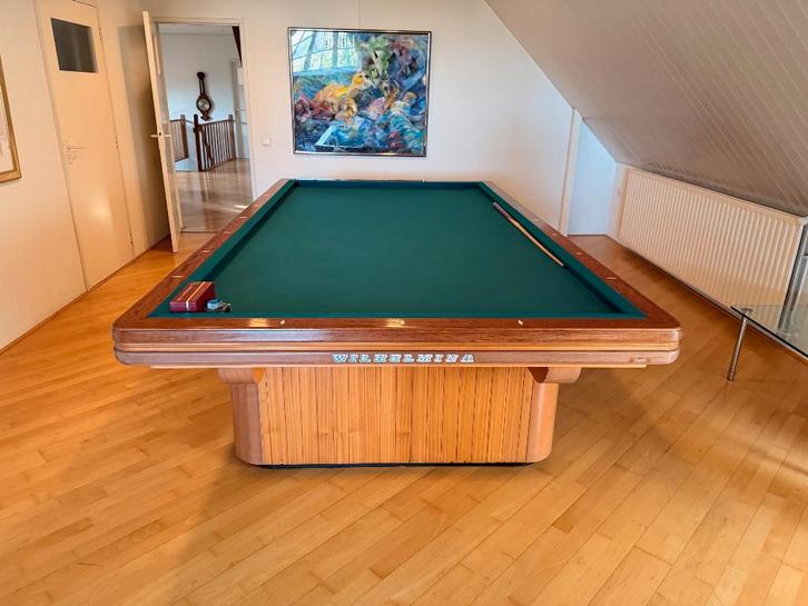 Wilhelmina wedstrijd biljart groot, Sport en Fitness, Biljarten en Poolen, Zo goed als nieuw, Biljarttafel, Ophalen