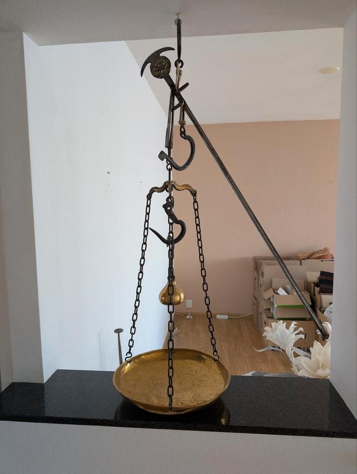 Antieke balans weegschaal, Antiek en Kunst, Antiek | Woonaccessoires, Ophalen of Verzenden