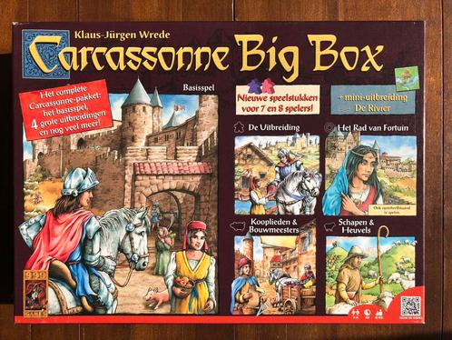 Carcassonne Big Box bruin, Hobby en Vrije tijd, Gezelschapsspellen | Bordspellen, Zo goed als nieuw, Ophalen of Verzenden