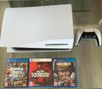 Playstation 5 Disc Edition met 3 Spellen, Ophalen of Verzenden, Zo goed als nieuw