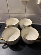 Beige/goude (grote) mokken/glazen/beker - 4 stuks, Ophalen of Verzenden, Zo goed als nieuw, Overige stijlen, Kop(pen) en/of Schotel(s)