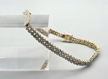 Gouden Vintage armband met 180 diamant ca: 1.80 ct.2025/452 beschikbaar voor biedingen
