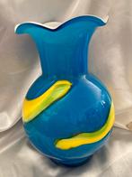 Murano Vaas met Geel/Groene Band, Antiek en Kunst, Antiek | Vazen, Ophalen of Verzenden