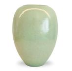 Vintag Mobach vaas - groen-grijze matte glazuur - 22,5 cm, Ophalen of Verzenden