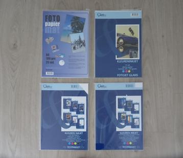 4 nieuwe pakken fotopapier, o.a. 2 testpakketten beschikbaar voor biedingen