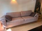 Zitbank 2.50 mt breed, taupe linnen look, Ophalen, 250 tot 300 cm, Gebruikt, 75 tot 100 cm