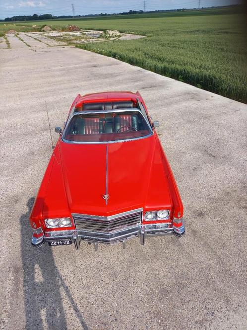 Cadillac Eldorado 8.2 Convertible AUT 1974 Rood, Auto's, Cadillac, Particulier, Eldorado, LPG, Euro 1, Cabriolet, Automaat, Geïmporteerd