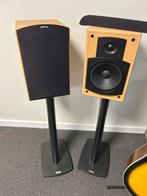 Jamo E 530 speakerset met Dynaudio stands, Ophalen, Gebruikt, 60 tot 120 watt, Front, Rear of Stereo speakers