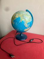 Wereldbol lamp, Huis en Inrichting, Woonaccessoires | Wereldbollen, Ophalen, Verlicht, Zo goed als nieuw