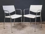 14 Ahrend vergaderstoelen wit metaal kantoor stoelen design, Vijf, Zes of meer stoelen, Metaal, Ophalen of Verzenden, Wit