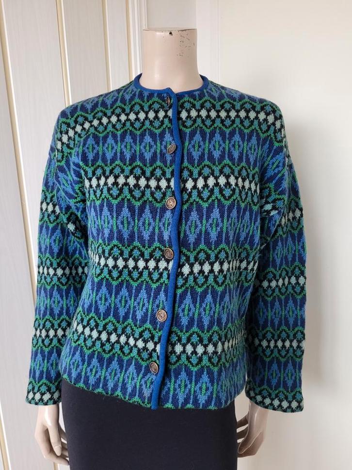 Vintage Jersey Modeller Sweden wollen vest maat M/38, Kleding | Dames, Truien en Vesten, Zo goed als nieuw, Maat 38/40 (M), Groen