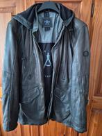 Zware leren jas met capuchon, 2xl/maat 56. Oto is 63 breed, Kleding | Heren, Grote Maten, Ophalen of Verzenden, Zo goed als nieuw