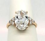 Gouden ring met diamant 3.74ct! nieuw met IGI certificaat!, Nieuw, Ophalen of Verzenden, 17 tot 18, Met edelsteen