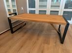 Eikenhouten salontafel, industriële look, Huis en Inrichting, Tafels | Salontafels, Ophalen, Gebruikt, 100 tot 150 cm, 50 tot 100 cm