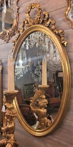 Ovalen spiegel Louis XVI, Antiek en Kunst, Antiek | Spiegels, 50 tot 100 cm, Minder dan 100 cm, Ophalen, Ovaal