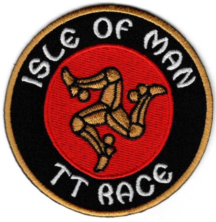 Isle of Man TT Race stoffen opstrijk patch embleem #3, Verzamelen, Automerken, Motoren en Formule 1, Nieuw, Auto's, Ophalen of Verzenden