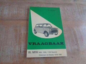 Mini 850-1000-1100 Vraagbaak Werkplaatshandboek NL 1976-1981 beschikbaar voor biedingen