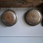 1x Brocante oude koperen zeef met ophangring *Etage3*, Gebruikt, ., Ophalen of Verzenden, .