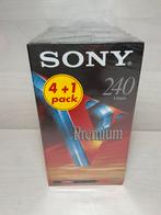 Sony Premium 240 VHS 5 videobanden geseald, Alle leeftijden, Ophalen of Verzenden, Nieuw in verpakking