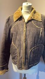 Vintage Eddy's Jas met Bontkraag maat m, Maat 38/40 (M), Bruin, Ophalen of Verzenden, Zo goed als nieuw
