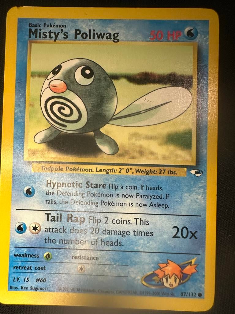 Misty's Poliwag 87 Gym Heroes, Ophalen of Verzenden, Nieuw, Losse kaart