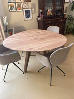 Tafelblad geleefd eiken, Ophalen, Zo goed als nieuw, Rond, 100 tot 150 cm