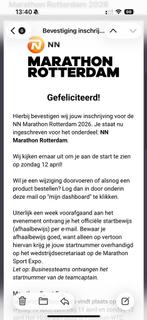 Startbewijs NN Marathon Rotterdam 2026 (heel), Eén persoon