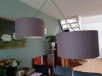 Highlights dubbele lamp verstelbaar, lampenkap 45 cm, Rietve, Ophalen, Zo goed als nieuw, Metaal, Minder dan 50 cm
