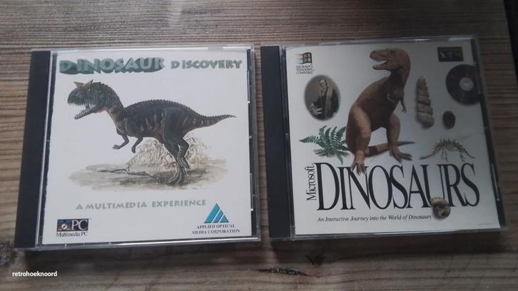 Dinosaur Discovery & Microsoft Dinosaurs PC CD-ROM, Spelcomputers en Games, Games | Pc, Gebruikt, Puzzel en Educatief, 1 speler