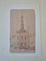 Accijnstoren Alkmaar schets / ets Willem Hopman, Antiek en Kunst, Ophalen of Verzenden