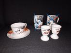 Kop en schotels + eierdopjes Mickey Mouse 1928 servies, Verzamelen, Ophalen of Verzenden, Mickey Mouse, Zo goed als nieuw, Servies