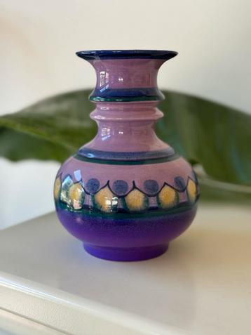 Vintage Flora Gouda vaasje Lila decor, jaren 60/70 keramiek beschikbaar voor biedingen