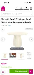 Nieuwe Brix Clubbs eettafel - vaste prijs!, Ophalen, Overige materialen, 100 tot 150 cm, Rond