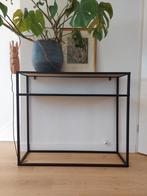 Side table zwart en licht hout, Ophalen, 100 tot 150 cm, Nieuw, 25 tot 50 cm