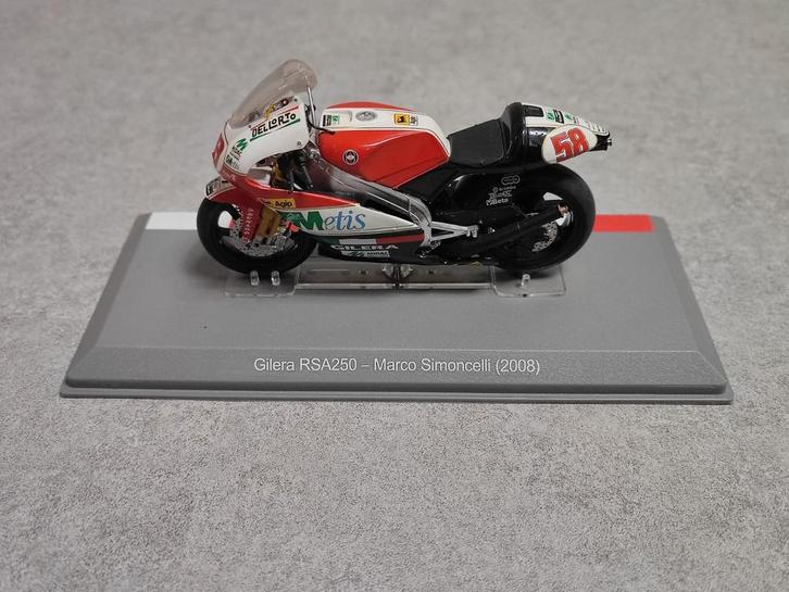 Gilera RSA 250 - Marco Simoncelli - Metis Gilera - GP250, Hobby en Vrije tijd, Modelauto's | 1:18, Zo goed als nieuw, Overige merken