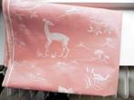 Vintage stof Bambi hertje in roze retro vintage jaren, Nieuw, 30 tot 200 cm, 120 cm of meer, Roze
