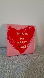 Tegeltje Happy, Huis en Inrichting, Woonaccessoires | Tekstborden en Spreuken, Ophalen of Verzenden