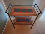 Vintage serveerwagentje, Huis en Inrichting, Tafels | Sidetables, Ophalen, Zo goed als nieuw, 25 tot 50 cm, Rechthoekig