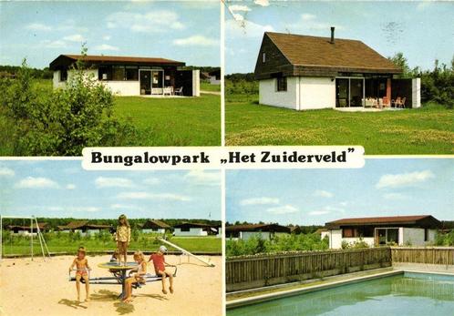 Bungalowpark Het Zuiderveld, Geesbrug - 4 afb - 1982 gelopen, Verzamelen, Ansichtkaarten | Nederland, Gelopen, Overijssel, 1980 tot heden