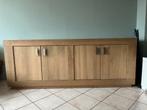 Dressoir van Goossens, gestoomd eiken hout 220x50x85cm, Huis en Inrichting, Kasten | Dressoirs, Ophalen, Gebruikt, Eikenhout, 200 cm of meer